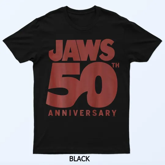 Discover Jaws 50th Anniversary Logo Front Tees T-Shirt