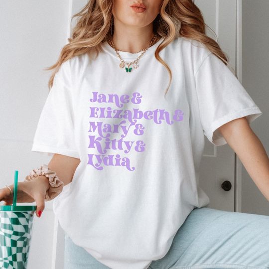 Discover Pride & Prejudice Bennet Sisters T-Shirt, Literary Tee Gift for Readers