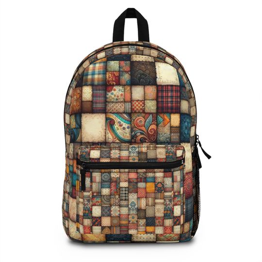 Discover Cloth PatchWork Backpack, School Backpack