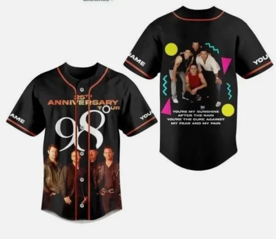 Discover 98 Degrees 25th Anniversary Tour Personalized Baseball Jersey