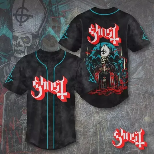 Discover Ghost Band Baseball Jersey, 2025 Ghost Band World Tour Baseball Jersey Gifts Fan