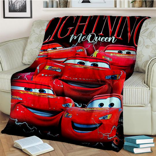 Discover 2025 carss Lightningg McQueenn Cartoon Fleece Blanket