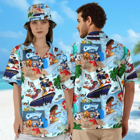 Discover Disneyyy Mickeyy mouse Cruise Trip All Over Printed Hawaiian Shirt Mermaid And Friends