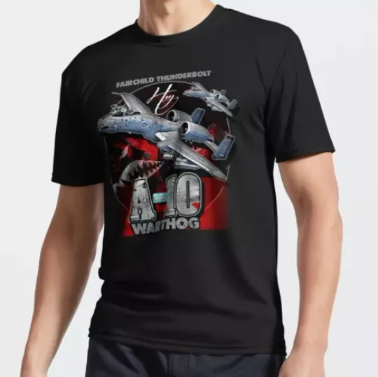 Discover A10 WARTHOG FAIRCHILD THUNDERBOLT USAF FIGHTER AIRCRAFT T-SHIRT