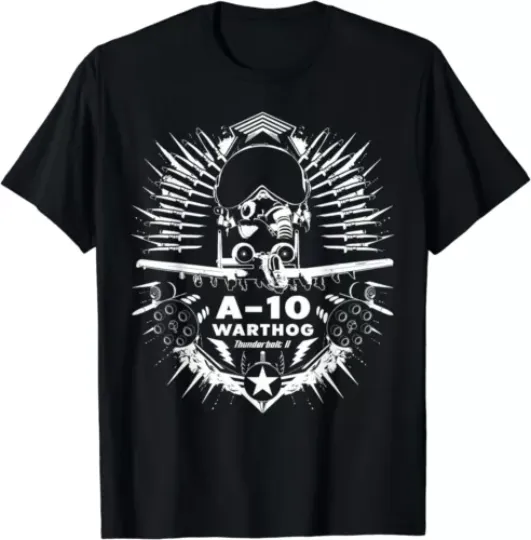 Discover A-10 Thunderbolt II Warthog Cool Aircraft Pilot Helmet T-Shirt