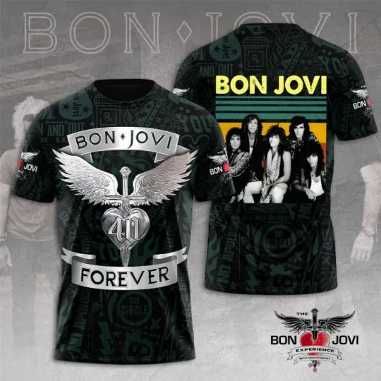 Discover Bon Jovi 3D Unisex T-shirt, gift for fan