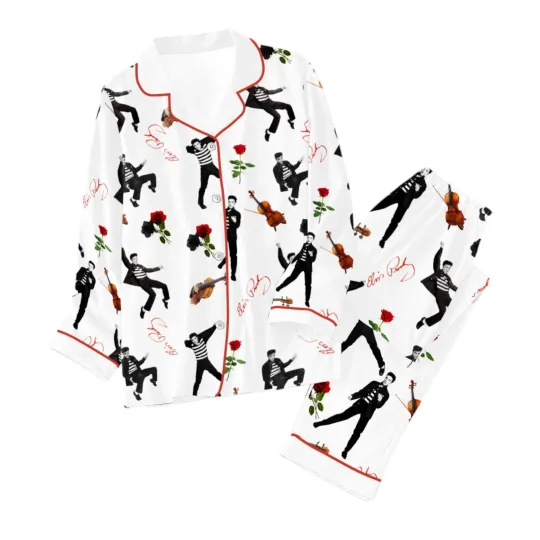 Discover Elvis Presley Button Down Pajamas Set