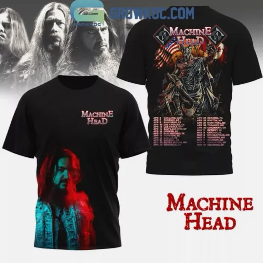 Discover Machine Head 2025 Celebrating The Tour The Legends T-Shirt 3D
