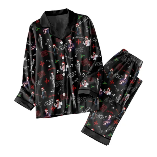 Discover Elvis Presley Button Down Pajamas Set