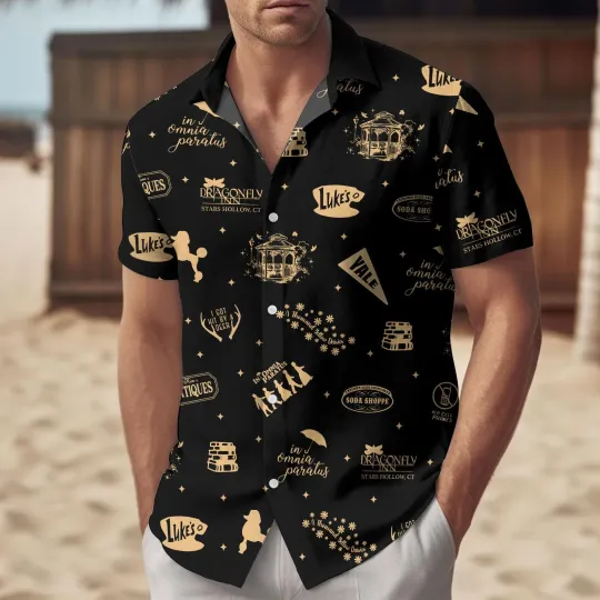 Discover Gilmore Girls Button Up Shirt Stars Hollow Hawaii Shirt And  s Gilmore Fan Gift Luk