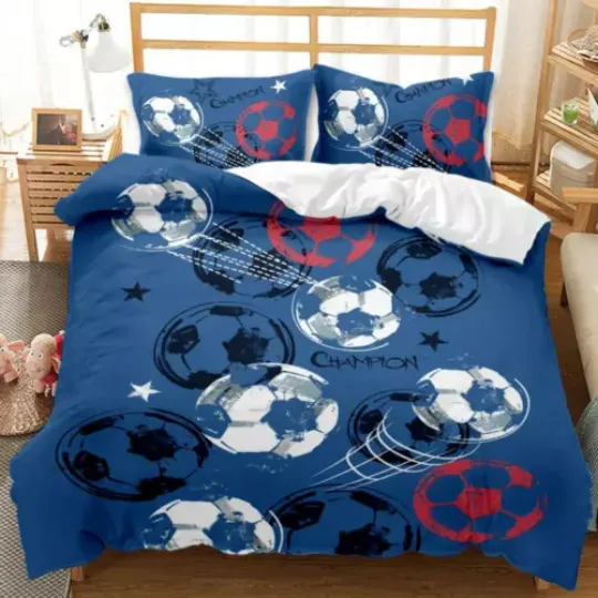 Discover Balls Sport Bedding Set Doona Quilt Duvet Cover Pillowcase AU Single Double Size