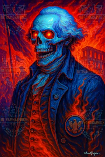 Discover Undead Presidents 1/1 – George Washington Zombie Portrait