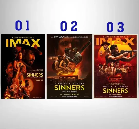 Discover Sinners 2025 Movie Poster Wall Art Michael B. Jordan Poster