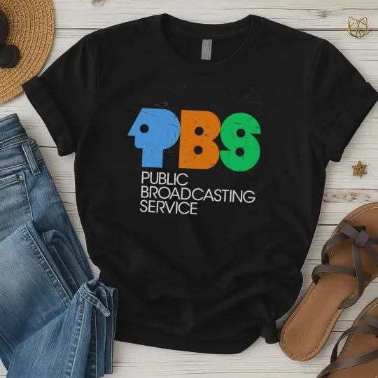Discover Vintage PBS Logo T-Shirt, Retro Public Broadcasting Service Tee