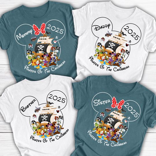 Discover Custom Disneyyy Pirates Family Shirts, Disneyyy Pirates of Caribbean Shirts 2025