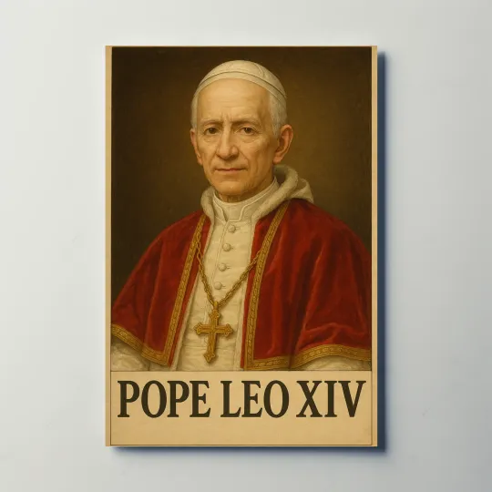 Discover Portrait of Pope Leo XIV Portrait Poster
