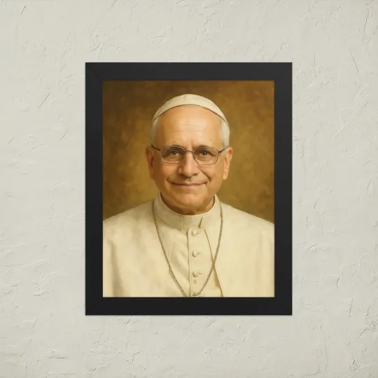 Discover Pope Leo XIV Portrait Poster | Pope Leo 14 Poster