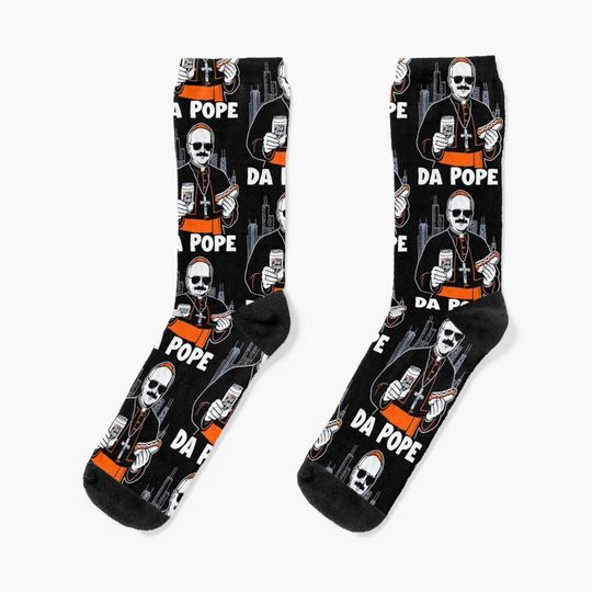 Discover Chicago Pope Leo XIV Da Pope Socks