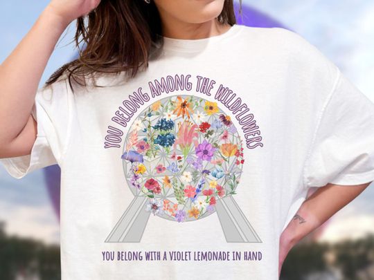 Discover Epcott Flower & Garden Shirt, Retro Disneyyworld Mickeyy Minniee Figment Floral ShirtShirt