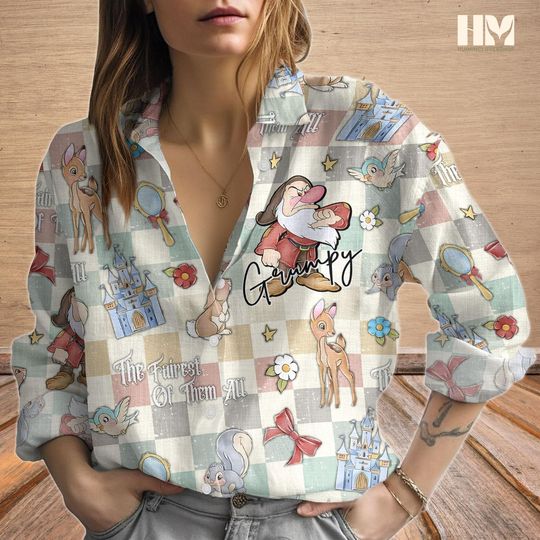 Discover Disneyyy Grumpy Dwarf Blouse Shirt, Disneyyy Princess