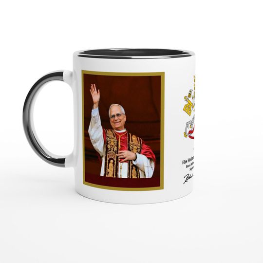 Discover His Holiness Pope Leo XIV Celebration Mug - Glossy Ceramic 11oz