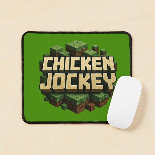 Discover Chicken Jockey Video Game Viral Gamer Meme Costume Graphic Mouse Pad