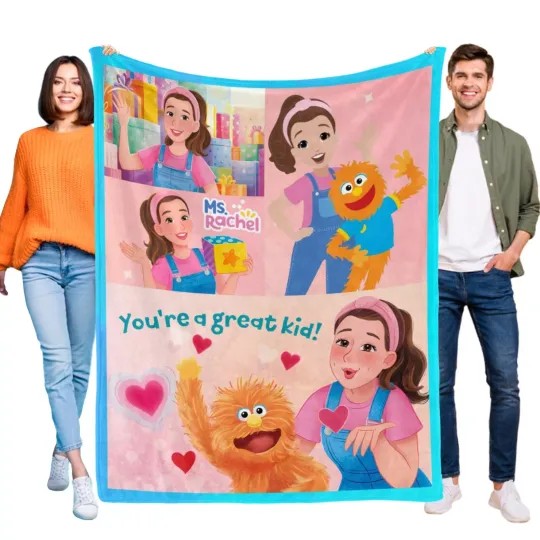 Discover Ms Rachel Flannel Blanket Soft Bed Sofa Throw Blanket Birthday Gift for Kids