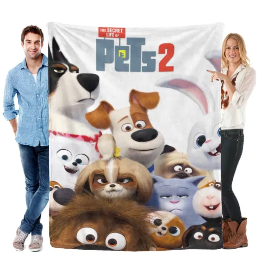 Discover The Secret Life of Pets Blanket Soft Bed Sofa Throw Cozy Lightweight