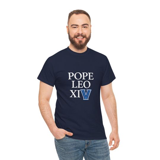Discover Pope Leo XIV Shirt,  Pope Leo Villanova t-Shirt