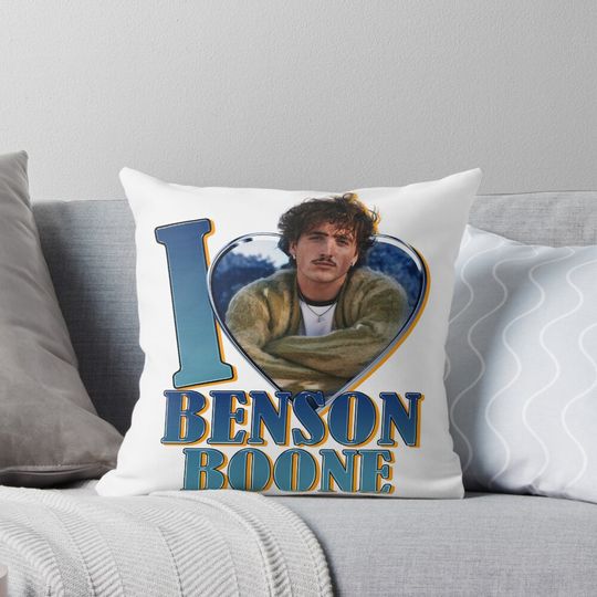 Discover I Love Benson Boone Throw Pillow