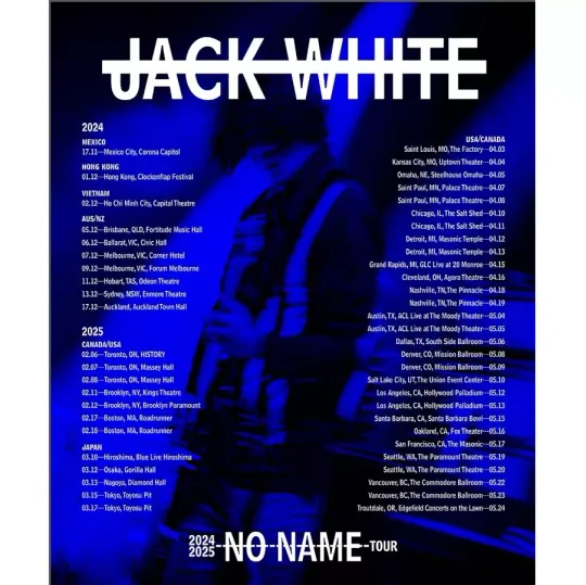 Discover Poster JackWhite the No Name Tour 2024-2025 Poster