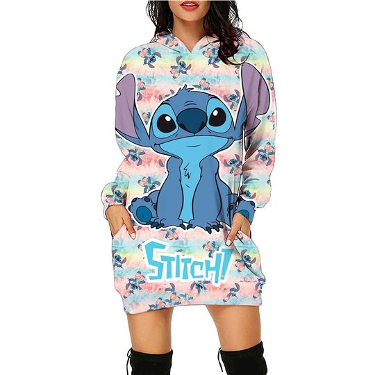 Discover Kawaii Disneyyy Stitchh Women's Hoodies Dress