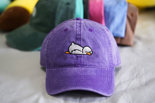 Discover Cute Duck Embroidery Cap, Unisex Casual Sunshine Baseball Caps, Bachelorette Party Gift, Summer Cap