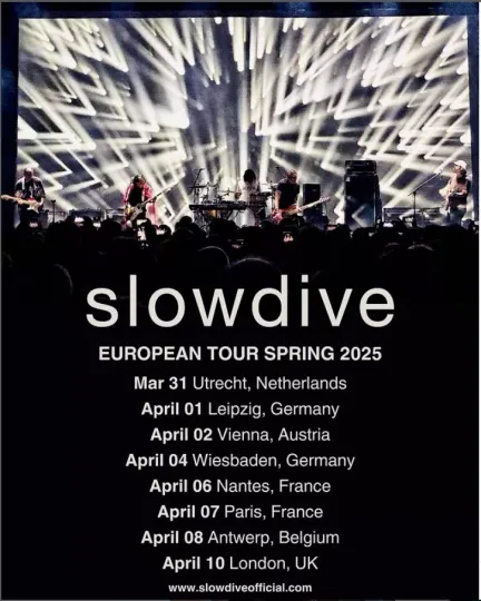 Discover Poster Slowdive European Spring Tour 2025 Poster, gift for fans