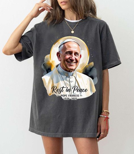 Discover Pope Francis Rest In Peace T-Shirt, Pope Tribute 1936-2025