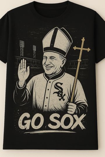 Discover The Pope is a Sox Fan  Funny White Sox Pope Shirt  Catholic Baseball