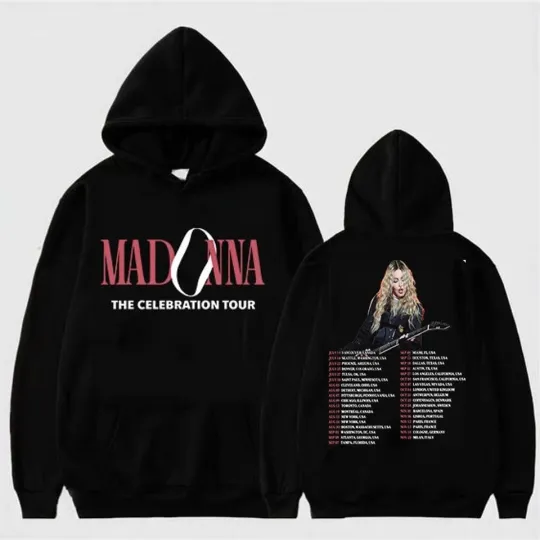 Discover 2 sided hoodie, Madonna The Celebration Tour 2023 hoodie, Madonna shirt