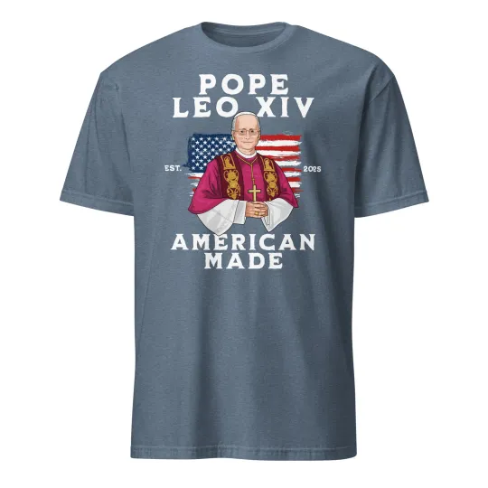 Discover Pope Leo XIV Shirt First American Pope Leo Shirt Chicago Pope T-Shirt Size S-3XL
