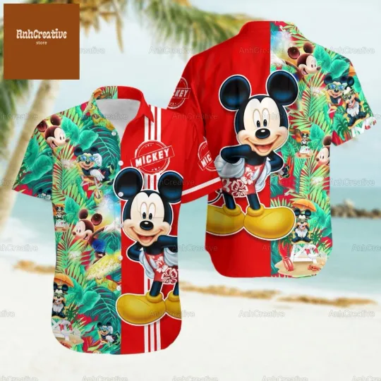 Discover Mickeyy mouse Button Shirt Mickeyy Hawaiian Shirt Mickeyy Shirt Summer Shirt Beach