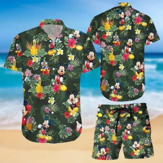 Discover Mickeyy Hawaiian Shirt Disneyyy Mouse Button Up Shirt Mickeyy And Friends Beach Short