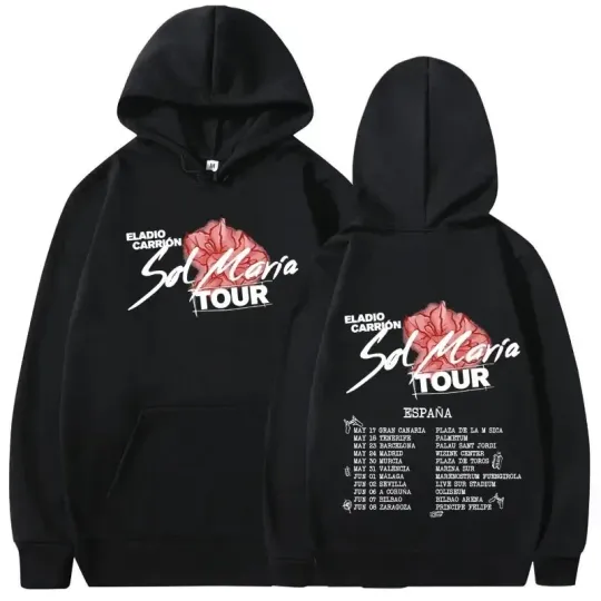Discover two sides hoodie music lovers, Eladio Carrion Sol Maria Concert Tour 2024 Hoodie