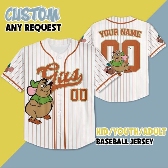 Discover Personalized Disneyyy Gus Gus Baseball Jersey, Disneyyy Cinde Gus Jersey