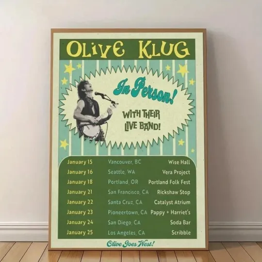 Discover Olive Klug Jan 15-25, 2025 Tour Poster
