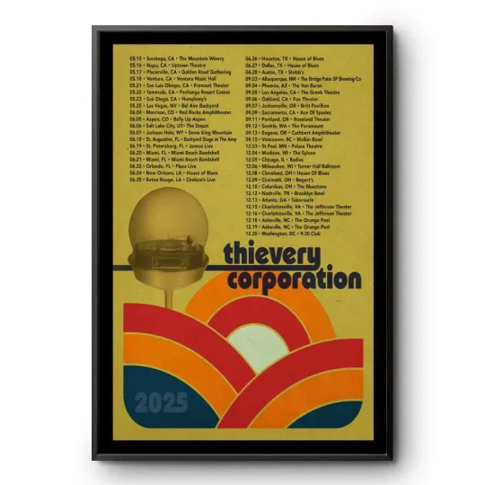 Discover Thievery Corporation North American Tour 2025 Poster