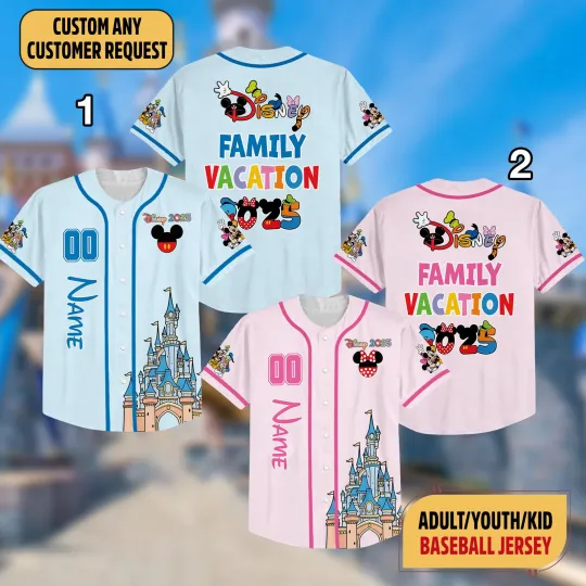 Discover Personalized Disneyyy Family Trip 2025 Baseball Jersey Disneyyy Family Vacation Jersey