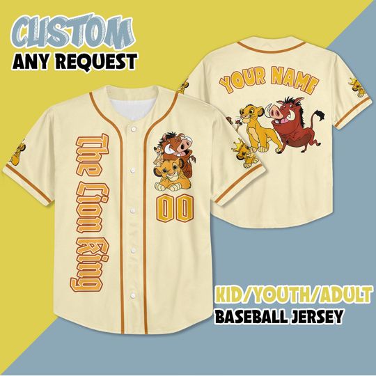 Discover Personalized The lion kingg Baseball Jersey, Disneyyy The lion kingg Jersey