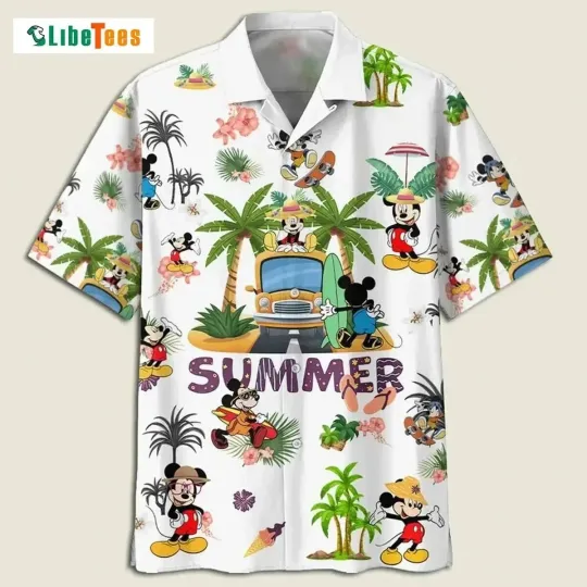 Discover Disneyyy Mickeyy mouse Summer Tropical Beach Family Vacation Hawaiian Shirt