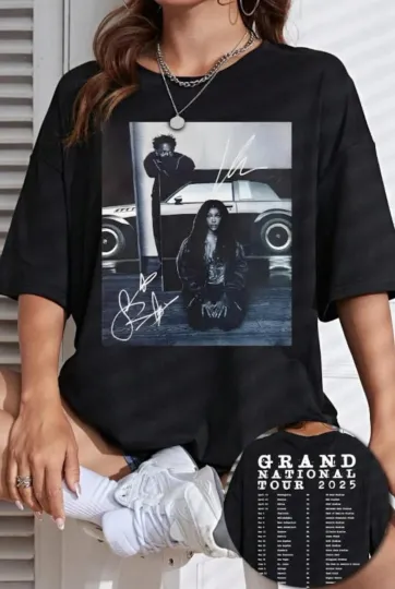 Discover Kendrick Lamar SZA Grand Nation Tour T-Shirt, Rap Concert Tee all size S-4XL