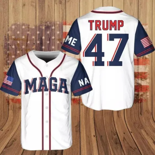Discover Personalized MAGA Baseball Jersey Trump Baseball Jersey