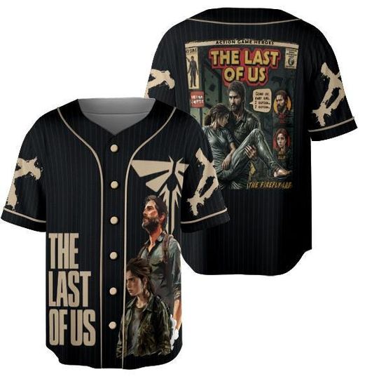Discover The Last Of Us Comics Baseball Jersey, Vintage The Last Of Us Jersey, Ellie And Joel